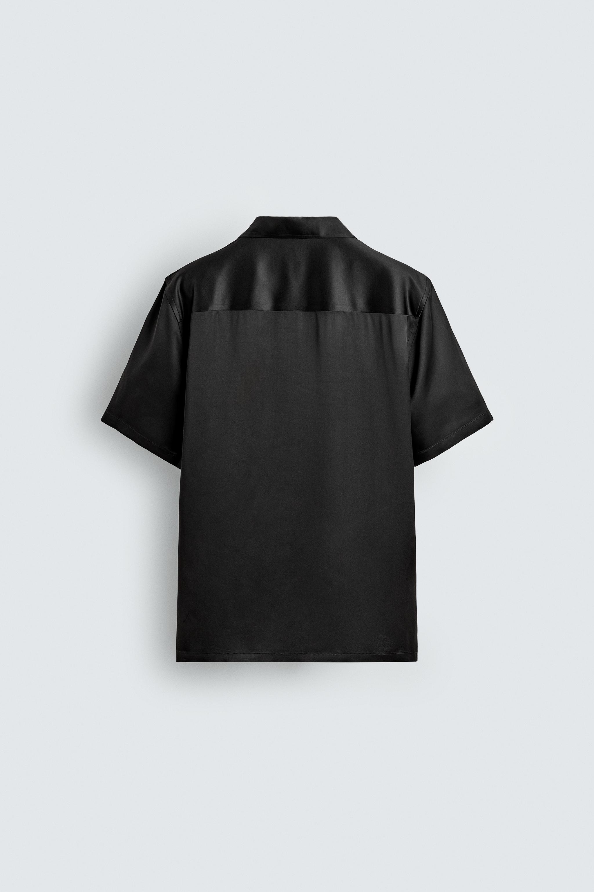 RELAXED FIT SATIN EFFECT SHIRT